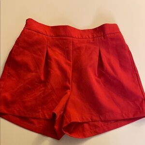 Sincerely Jules Red High Waist Tailored Shorts